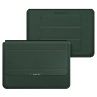 Túi chống sốc bao da dành cho ipad laptop macbook surface kiêm giá đỡ tản nhiệt kèm ví đựng sạc chuột - Hàng chính hãng - xanh rêu - Surface Laptop Go