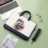 Túi chống sốc đeo chéo dành cho ipad, macbook, laptop surface cute dễ thương - Màu xanh - 13.3 inch