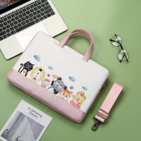Túi chống sốc đeo chéo dành cho ipad, macbook, laptop surface cute dễ thương - Màu Hồng - 14 inch