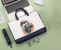 Túi chống sốc đeo chéo dành cho ipad, macbook, laptop surface cute dễ thương - Màu xanh - 13.3 inch