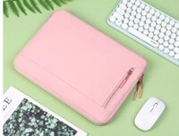 Túi chống sốc macbook và laptop 15 và 15,6 inh cao cấp lót dày, công nghệ giảm chấn bảo vệ laptop, chống va đập máy tính an toàn hiệu quả - Hồng