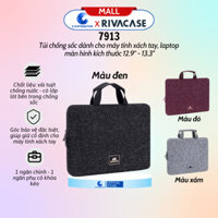 Túi chống sốc Rivacase 7913 dành cho Laptop 12.9" - 13.3" - Hàng Chính Hãng - Bảo hành 24 tháng