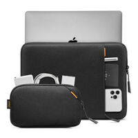 Túi chống sốc TOMTOC (USA) 360* PROTECTIVE kèm túi phụ kiện cho Macbook Air/Pro 13” đen A13-C12D