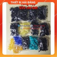Túi chốt nhựa 555 chi tiết, đinh tán, vít nở nhựa ô tô thập cẩm 555 chi tiết