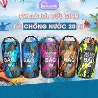 Túi Chứa Đồ Buộc Bụng Chống Nước 20 Lít Phao Bơi Biển Người Lớn An Toàn Đa Năng Cứu Hộ Sinh Automatik Phượt Dã Ngoại