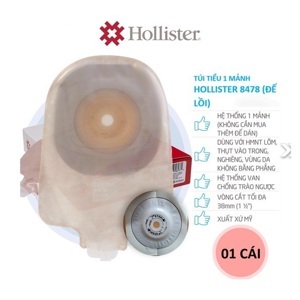 Túi chứa nước tiểu 1 mảnh đế lồi Hollister 8478