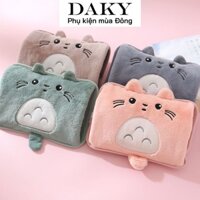 Túi chườm bụng kinh sạc điện tự ngắt, túi sưởi ấm mùa đông Totoro giảm ê buốt tay chân, giảm đau hiệu quả DAKY