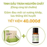Túi chườm Lưng Hông - Gối chườm nóng thảo mộc dùng lò vi sóng làm nóng, giúp giảm đau lưng hông do thoái hóa, thoát vị đĩa đệm, căng cứng cơ, ngồi lâu ở một tư thế  - Hapaku - Lưng  tinh dầu tràm