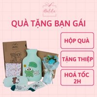 Túi chườm nóng đau bụng kinh Hatita Ếch 1000ml sưởi ấm giữ nhiệt Quà tặng bạn gái, 20-10, 8-3, Noel