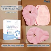 Túi Chườm Nóng Lạnh Massage Thông Tắc Tuyến Sữa Sau Sinh - Bộ 2 Túi và 2 Miếng Gel Mlolli cho Mẹ.