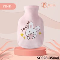 Túi chườm nóng lạnh PUHA 350ml, túi chườm sưởi ấm giảm đau bụng kinh họa tiết dễ thương - So Cute 350ml