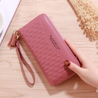 Túi clutch nữ mới, túi cầm tay dung tích lớn, ví dài có khóa kéo, túi đeo tay đa năng, ví nữ chống mài mòn, ví nữ thường ngày