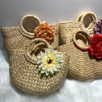 Túi Cói Thiết Kế Phụ Kiện CHỤP ẢNH, túi xách cói đi biển Du Lịch ,Giỏ cắm hoa