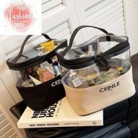 Túi, Cốp C.E.I.N.L.E đựnġ Mỹ Phẩm bằng Vải + PVC trong suốt sức chứa lớn (PKPX)