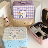 Túi cốp đựng đồ dùng mỹ phẩm hình thú cute có gương tiện lợi