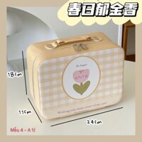 TÚI CỐP ĐỰNG ĐỒ DÙNG,MỸ PHẨM SIÊU CUTE MỚI 2024 ( Có gương tiện lợi ) Ati