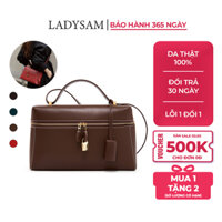 Túi Cốp Quai Xách Dáng Hộp Nữ - Túi Đeo Chéo Đeo Vai Da Thật Cao Cấp Ladysam Size 28 Phong Cách Thời Trang Hàn Quốc