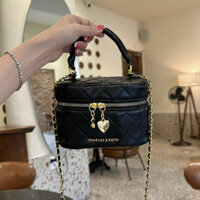 Túi Cốp Size 17 Khoá Tim LoGo nổi Cầm Tay Đeo Chéo Thời Trang