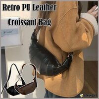 Túi Croissant BENJMOORE, Túi Bánh Bao Mini Dung Tích Lớn Mềm, Túi Hobo Nửa Trăng Da PU