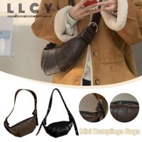 Túi Croissant LLCY, Túi Bánh Bao Mini Dung Tích Lớn Mềm, Túi Hobo Nửa Trăng Da PU Thời Trang