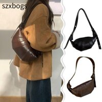 Túi Croissant SZXBOGS, Túi Bánh Bao Mini Mềm Da PU, Túi Hobo Nửa Mặt Trăng Dung Tích Lớn