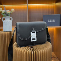 Túi D1o - Bag Strap ‘Đen Trơn Da Bê D1o Grained’ Yên Ngựa - Bản Cao Cấp Có Sẵn