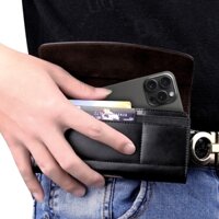 Túi da bò nam cho iPhone 16 15 14 Pro Max 13 12 Mini 11 XS XR 6 7 8 Plus SE2 SE3 Ốp lưng chắc chắn Túi đeo thắt lưng Ví nam thông thường Gói Fanny