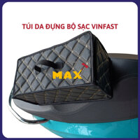 Túi da đựng đồ dùng để bộ sạc xe máy điện VINFAST Feliz Klara Evo Impes Vento Theon giúp bảo vệ bộ sạc hiệu quả MAXSTORE