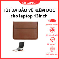 Túi da kiêm bao da đựng iPad/Laptop/Makbook cao cấp kiêm kê tản nhiệt cho máy 11-13 inch, cao cấp.