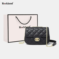 Túi da thật Rockland cho phụ nữ 2025, túi nhỏ phong cách Chanel mới, túi dây chuyền chần bông, túi đeo chéo đa năng thanh lịch