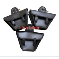 Túi da treo xe máy đứng túi da treo xe classic cafe racer win su may thủ công bền đẹp da dày