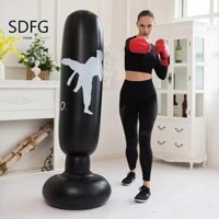 Túi đấm bốc bơm hơi SDFG, Túi đấm bốc phong cách KO 160cm, Thiết bị tập thể dục Tập thể dục Áp lực bơm hơi Chân đế đấm trẻ em
