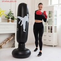Túi đấm bốc bơm hơi SPARKLEFLUX, Túi đấm bốc phong cách KO 160cm, Đạo cụ tập luyện Taekwondo Bài tập luyện Muay Thái Giá đỡ đấm bơm hơi trong nhà