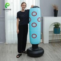Túi đấm bốc ORNOOU, Túi đấm bốc bơm hơi PVC tập thể dục, Đạo cụ huấn luyện Taekwondo Áp lực Huấn luyện Muay Thái Chân đế đấm bơm hơi trong nhà