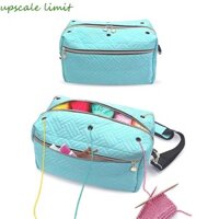 Túi đan cầm tay UPSCALE LIMIT, Dây đeo vai có thể điều chỉnh Bộ sắp xếp lưu trữ móc có thể tháo rời, 6 miếng đệm kim loại mở rộng bền bỉ Túi lưu trữ sợi đa ngăn tại nhà