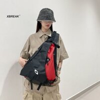 Túi đạp xe nhẹ thêu, túi thủ công nặng, túi vintage nơ và mũi tên, túi đeo chéo một vai, phong cách chiến thuật ba lô