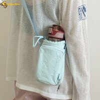 Túi Dây Rút ZENPULSE, Túi Đeo Vai Nylon Ví Phong Cách Hàn Quốc, Bình Nước Giữ Cốc Nước Màu Trơn Túi Cốc Nước Bé Gái