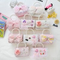 Túi Dây Xích Bé Gái Phong Cách Chanel Túi Trẻ Em Thỏ Túi Mini Phiên Bản Hàn Quốc Tất Cả Trận Đấu Một Vai Phối Len Phụ Kiện 3.16