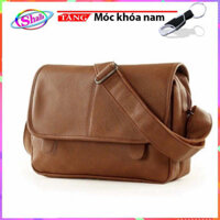Túi đeo 29cm chéo mọi người da Pu bền bỉ chống nước kiểu trơn 2 pát Shalla L90 tặng móc khóa cao cấpp