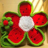 ￼Túi đeo chéo bằng len/Túi len Hình Bông Hoa hoạ tiết dưa hấu handmade mềm mại xinh xắn mang đi học đi chơi