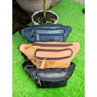 Túi đeo chéo bao tử nam da bò thật 100% trước ngực ( Ngang Bụng ) phong cách mới DC370