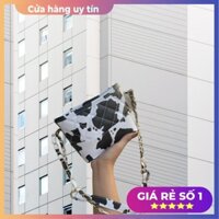 Túi đeo chéo bò sữa✨HÀNG GÓI HỘP✨ túi xách hopo bò sữa HOT nhất năm 2021- da mềm dày hình ảnh thật