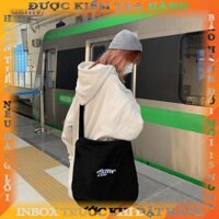 Túi đeo chéo canvas cỡ lớn DKMV màu đen - Túi đeo chéo unisex Over Bag | K-B011  hiennguyen