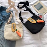 Túi đeo chéo canvas kèm cà rốt