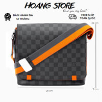 Túi đeo chéo cao cấp nam Lờ vê Damier Graphite District PM Orange fullbox đa năng dày dặn size 25cm cao cấp hàng sẵn