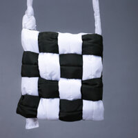 Túi Đeo Chéo Caro Đan Dây Thời Trang Phao Dù Handmade - Musty house