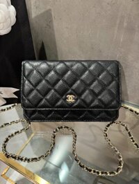 Túi Đeo Chéo Chanel Caviar Tiny CC Wallet on Chain WOC Mạ Vàng 19cm