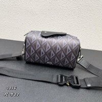 Túi đeo chéo cho nam và nữ Dior CD Lingot 2022 Black Canvas mẫu mới phối đồ cá tính