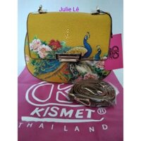 Túi đeo chéo da cá đuối thật