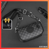 Túi Đeo Chéo Da Mền Mịn Loại Dày 0.2Cm JUST MAN CA003 Thời Trang Unisex Cao Cấp.
